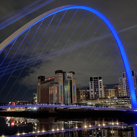 Millennium Bridge at night